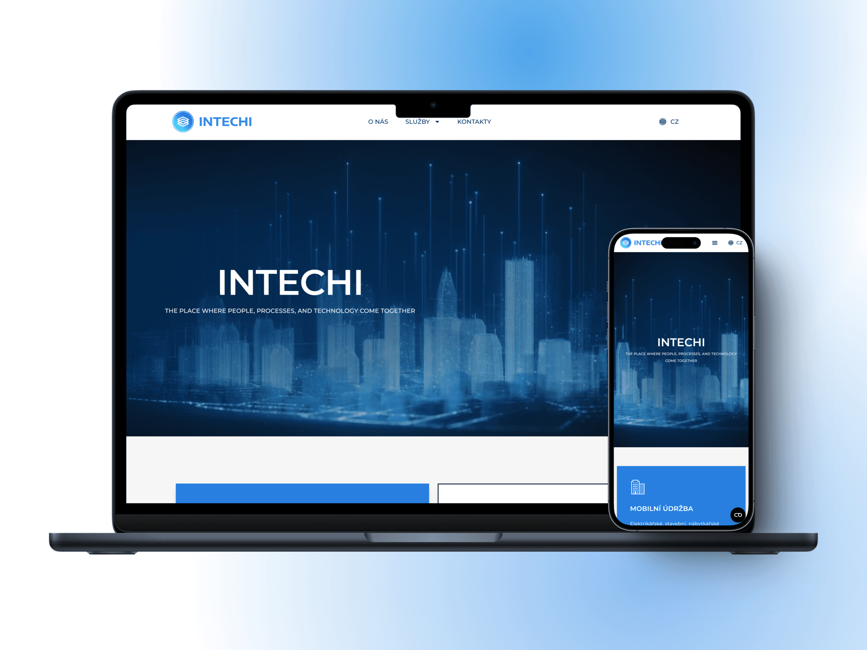 Náhled webu Intechi